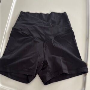 Aerie Black Bike Shorts High-Waisted Performance